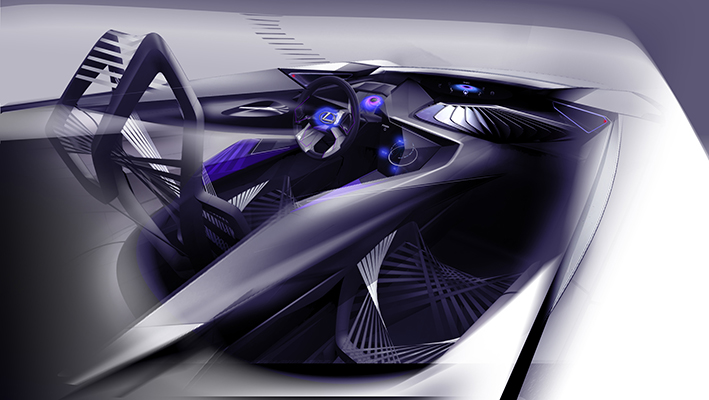 Lexus UX concept car design sketch