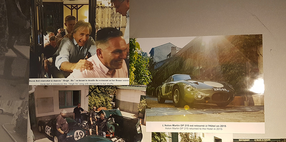 Derek Bell Celebrates in the Hotel de France