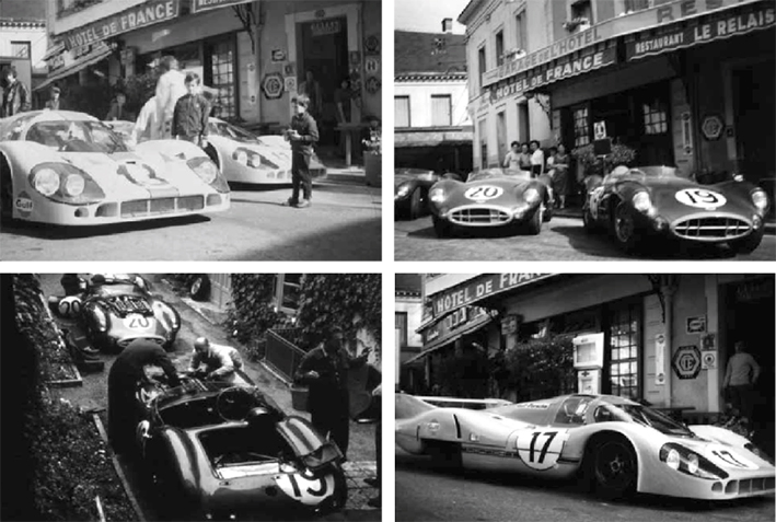 Gulf Porsch 917L 1971 and Aston Martin DBR1 Works Team Cars 1957