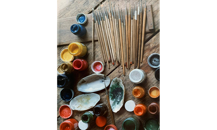 Indian minature painting brushes